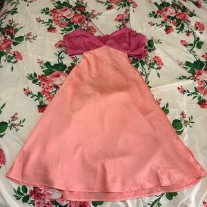South Moon Under Pink and Peach Mini Dress